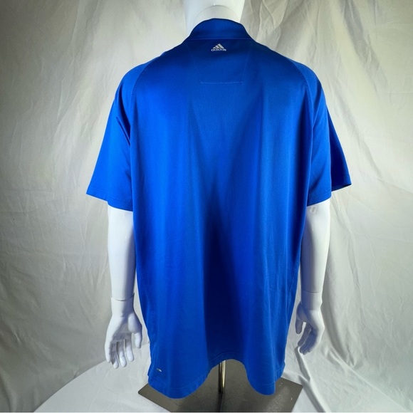 Adidas Men’s Royal Blue Performance Wear Clima Cool Golf Polo Shirt - Picture 3 of 6
